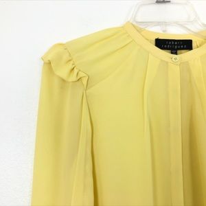 Robert Rodriquez silk ruffle sleeve top
